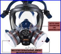 Full Face Respirator Mask Organic Vapor Gas Chemical Spray Paint Filter Cartridg