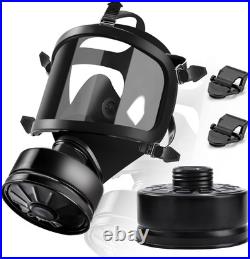 Full Face Respirator Mask with Filters, Anti-Fog, Gas & Dust Protection BEST
