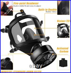 Full Face Respirator Mask with Filters, Anti-Fog, Gas & Dust Protection BEST