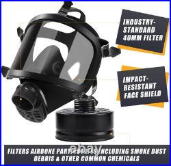 Full Face Respirator Mask with Filters, Anti-Fog, Gas & Dust Protection BEST