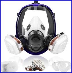 Full Face Respirator Mask with Filters, Anti-Fog Lens Anti-Gas Anti-Dust Sm81
