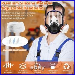 Full Face Respirator Mask with Filters, Anti-Fog Lens Anti-Gas Anti-Dust Sm81