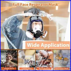 Full Face Respirator Mask with Filters, Anti-Fog Lens Anti-Gas Anti-Dust Sm81