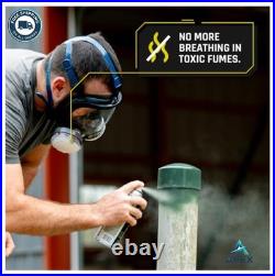 Full Face Respirator Reusable Silicone 6 Point Harness Anti Fog Lens Speaking
