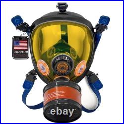 Full Face Respirator with Dual Charcoal Filters Heavy Duty