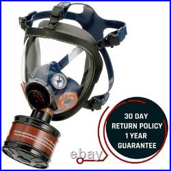 Full Face Respirator with Dual Charcoal Filters Heavy Duty