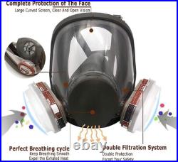 Full Face Reusable Respirator Organic Vapor Protection for Painting Welding