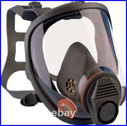 Full face gas mask for gas safety respiratory protection with pair of filters