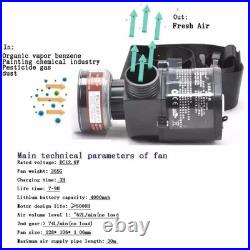 Full-face supplied-air respirator with portable battery-powered pump and replace