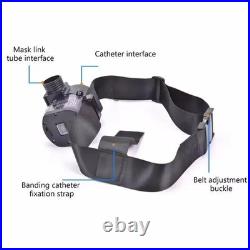 Full-face supplied-air respirator with portable battery-powered pump and replace