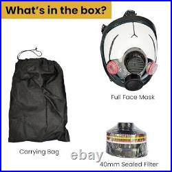GAS Mask 40 mm NBC Filter Full Face Respirator Mask CBRN Survival &