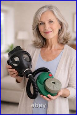 Gas Mask Complete Kit for Older Adults Easy Breathing Assisted Airflow System
