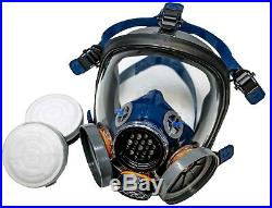 Gas Mask Double filter Full Face Respirator Heavy Duty Protection New