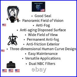Gas Mask FM-10 CBRN withPremium NBC Filter Full Face Respirator Survival & Tact