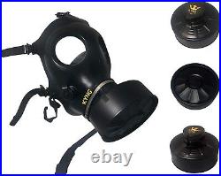 Gas Mask Face Mask Respirator (4 piece combo) Mask Protection withPremium Black