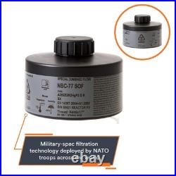 Gas Mask Filter Certified CBRN Filter for Full Face Respirator Mask, 40 mm