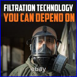 Gas Mask Filter Certified CBRN Filter for Full Face Respirator Mask, 40 mm