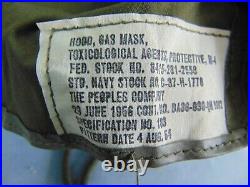 Gas Mask Full Face Federal Laboratories PPE Vintage Hood Military Bag Field Gear