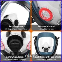 Gas Mask, Full Face Gas Masks Survival Nuclear with 40mm Activated Carbon Filter