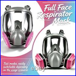 Gas Mask Full Face Respirator Mask with Filters Reusable Paint Mask Dust Mask