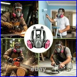 Gas Mask Full Face Respirator Mask with Filters Reusable Paint Mask Dust Mask