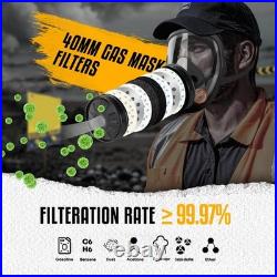 Gas Mask Respirator 2 Pack Full Face Gas Masks Survival Nuclear and Chemical Re