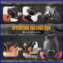 Gas Mask Respirator 2 Pack Full Face Gas Masks Survival Nuclear and Chemical Re
