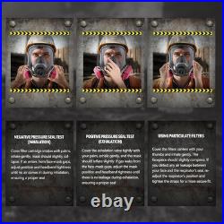 Gas Mask Respirator 2 Pack Full Face Gas Masks Survival Nuclear and Chemical Re