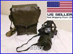 Gas Mask Respirator M74 w 40mm Filter & Carry Bag + DMP British chemical Suit ID