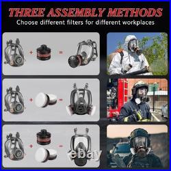 Gas Mask Respirator Set with 40MM Activated Carbon Filters