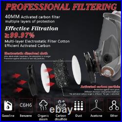 Gas Mask Respirator Set with 40MM Activated Carbon Filters