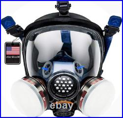 Gas Mask Survival Nuclear and Chemical Full Face Respirator Organic Vapor & Pa