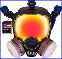 Gas Mask Survival Nuclear and Chemical Full Face Respirator Organic Vapor & Pa