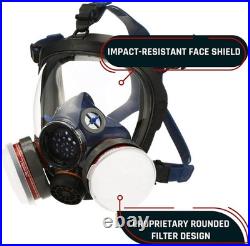 Gas Mask Survival Nuclear and Chemical Full Face Respirator Organic Vapor & Pa
