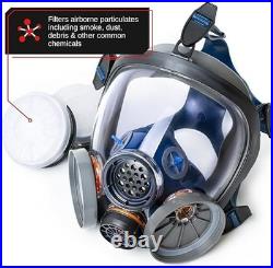Gas Mask Survival Nuclear and Chemical Full Face Respirator Organic Vapor & Pa