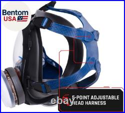 Gas Mask Survival Nuclear and Chemical Full Face Respirator Organic Vapor & Pa