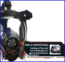 Gas Mask Survival Nuclear and Chemical Full Face Respirator Organic Vapor & Pa