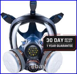 Gas Mask Survival Nuclear and Chemical Full Face Respirator Organic Vapor & Pa