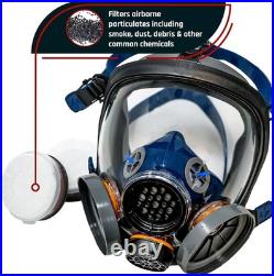 Gas Mask Survival Nuclear and Chemical Full Face Respirator Organic Vapor & Pa