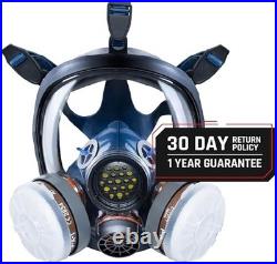Gas Mask Survival Nuclear and Chemical Full Face Respirator Organic Vapor & Pa