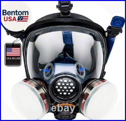 Gas Mask Survival Nuclear and Chemical Full Face Respirator Organic Vapor & Pa
