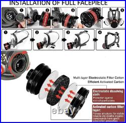 Gas Mask for Chemical, Full Face Respirator for Spray Paint