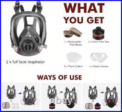 Gas Masks Survival Nuclear and Chemical, Full Face Respirator for Spray Paint