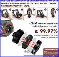Gas Masks Survival Nuclear and Chemical, Full Face Respirator for Spray Paint