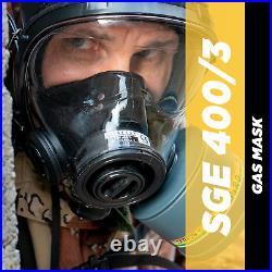 Gas mask SGE 400/3 M/L Brand New Mask With filter exp 2027 + bag/thigh rig MESTEL