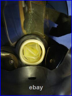 Gasmaske MSA / MCU, Respirator m. Visier, Latex Heavy Rubber Gr. M modifiziert