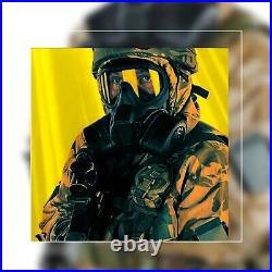 Genuine Army GSR Gas Mask Respirator Size 3 + haver sack, excellent condition