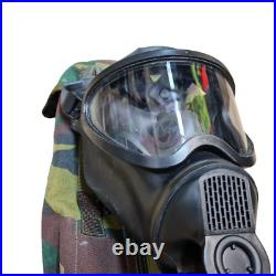 Genuine Belgian Army Issue BEM 4 Gas Mask Respirator & 40mm Filter Jigsaw Camo