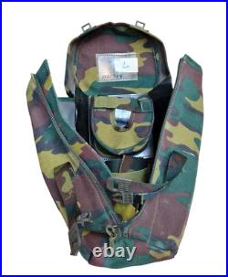 Genuine Belgian Army Issue BEM 4 Gas Mask Respirator & 40mm Filter Jigsaw Camo