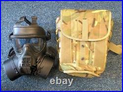 Genuine British Army GSR Gas Mask Respirator Size 2 + Havisack